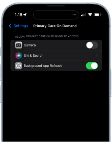 App settings